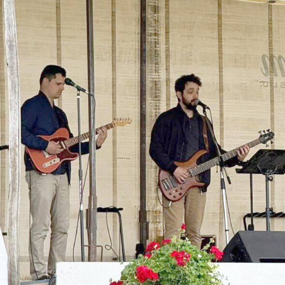 My brother Andrew and I at a festival in Saskatchewan