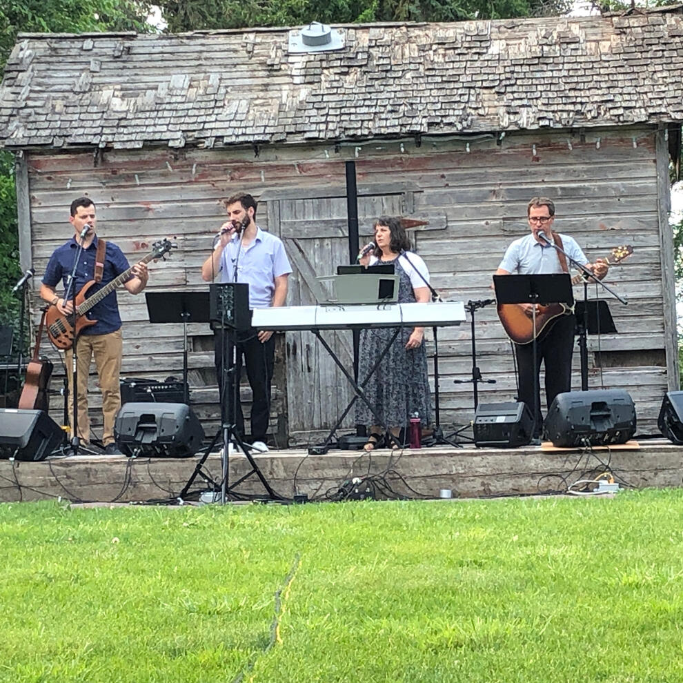 Singing at a weekend music festival in Manitoba