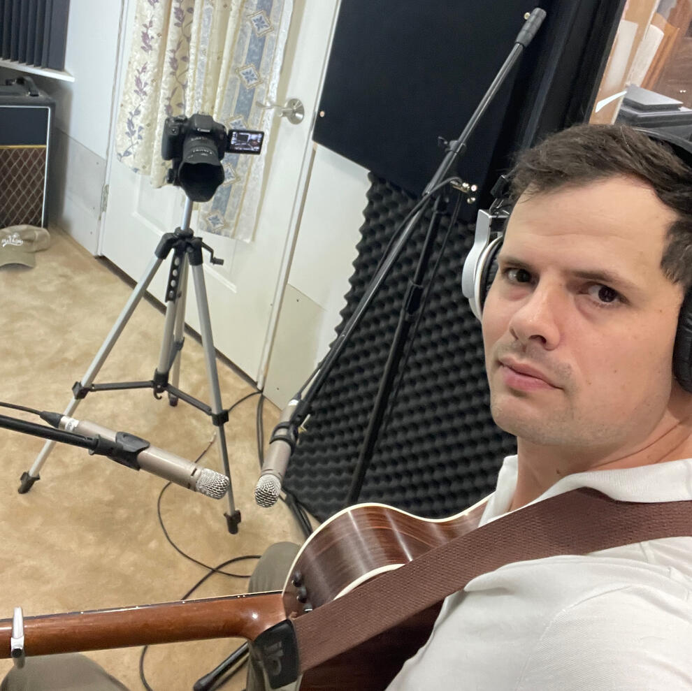 In the recording studio working on a new album